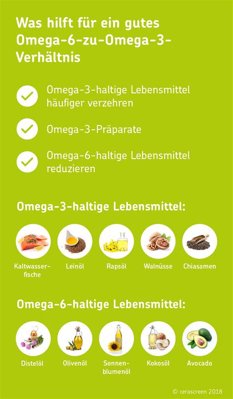 omega 3 und 6 lebensmittel